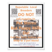 Welpe Mill Awareness Poster (Vorne)