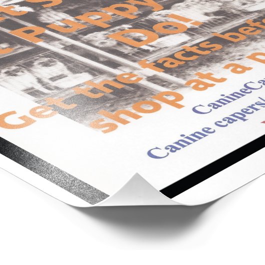 Welpe Mill Awareness Poster (Ecke)