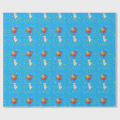 Welpe mit Balloons Geschenkpapier (Flach)