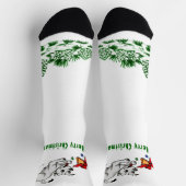 Welpe mit Bell und Ball , Frohe Weihnachten! Socken (Oben)