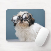 Welpe mit dicken Brillen Mousepad (Mit Mouse)