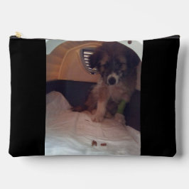 Welpe mit großem Zubehör Zubehörtasche