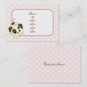 Welpe mit Herz anfangen Visitenkarte (Vorne/Hinten)