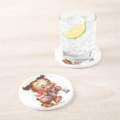 Welpe mit Horn Getränkeuntersetzer (Seite)