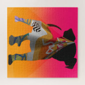 Welpe mit Karre Puzzle (Horizontal)