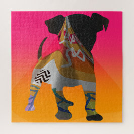 Welpe mit Karre Puzzle