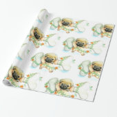 Welpe mit Knochen Geschenkpapier (Ungerollt)