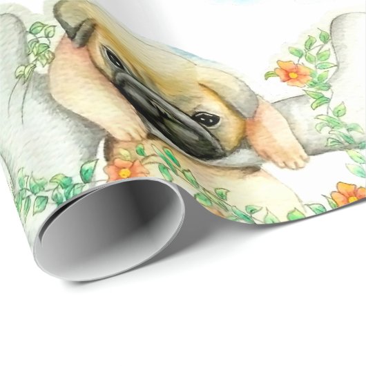 Welpe mit Knochen Geschenkpapier (Rolleneckpunkt)