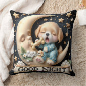 Welpe mit Knochen, Sammlung von Natasha Us Kissen (Decke)