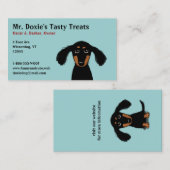 Welpe mit langen Haaren Visitenkarte (Vorne/Hinten)