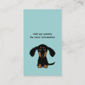 Welpe mit langen Haaren Visitenkarte (Rückseite)