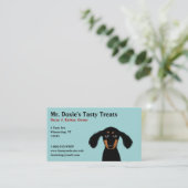 Welpe mit langen Haaren Visitenkarte (Stehend Vorderseite)