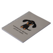 Welpe mit langer Dackel | Niedliche Dackel Hund Notizblock (Linke Seite)