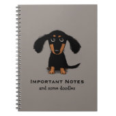Welpe mit langer Dackel | Niedliche Dackel Hund Notizblock (Vorderseite)