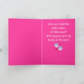 Welpe mit Paw Prints und Knochen Karte (Innenseite)