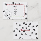 Welpe mit Paws anfangen Visitenkarte (Vorne/Hinten)