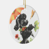 Welpe mit Regenschirm Keramikornament (Rechts)