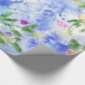 Welpe mit rosa Band - Frohe Weihnachten Geschenkpapier (Ecke)