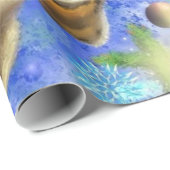 Welpe mit rosa Band - Frohe Weihnachten Geschenkpapier (Rolleneckpunkt)