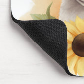 Welpe mit Sonnenblume Mousepad (Ecke)