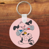 Welpe mit Zeitungs-T-Shirts und Geschenken Schlüsselanhänger (Vorderseite)