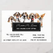 Welpe Moderne Dog Walker Pet Sitting Flyer (Vorne)