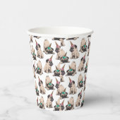 Welpe Möpsen | Aspiration Einhornmuster Pappbecher (Rechts)