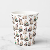 Welpe Möpsen | Aspiration Einhornmuster Pappbecher (Vorderseite)