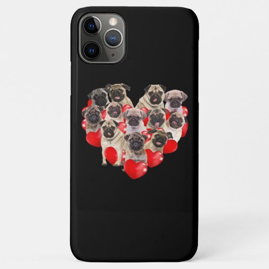 Welpe Möpsen Hundeherz | Valentinstag Case-Mate iPhone Hülle (Rückseite)