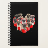 Welpe Möpsen Hundeherz | Valentinstag Planer (Vorderseite)
