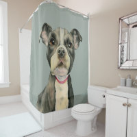 "Welpe mustert" Pitbull-HundeAquarell-Malerei
