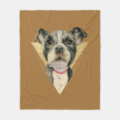 Welpe mustert | Pitbull-HundeAquarell-Malerei Fleecedecke (Vorderseite)