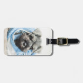 Welpe nach Bad Gepäckanhänger (Vorderseite horizontal)