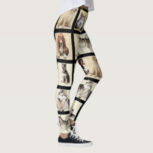 Welpe oder Hund 10 Lieblingsfotovorlagen Leggings