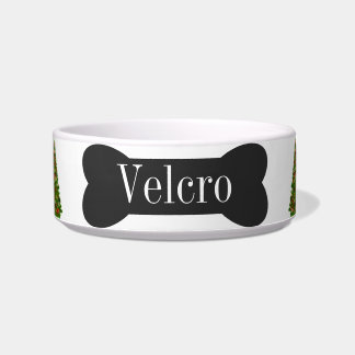 Welpe oder Hund Personalisiertes Weihnachtswasser Napf