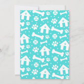 Welpe Party Einladung Rosa Hunde Geburtstag Pawty (Rückseite)