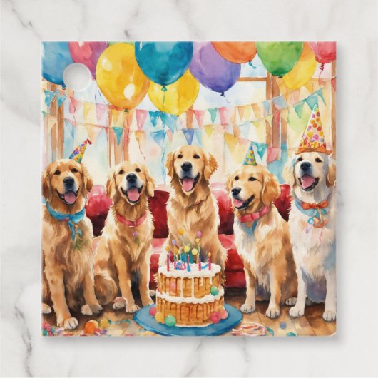 Welpe Party Geschenkanhänger (Vorderseite)