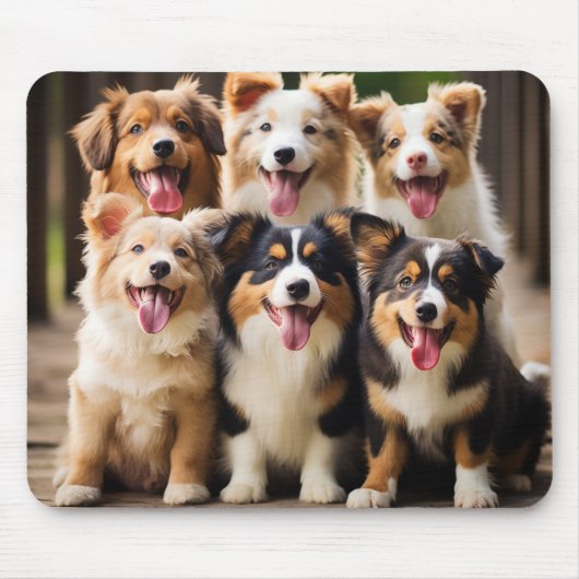 Welpe Party: Loveable Puppies Mousepad (Vorne)