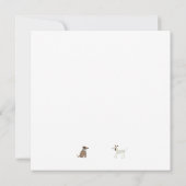 Welpe Party Moderner Hund Geburtstag Einladung - P (Rückseite)