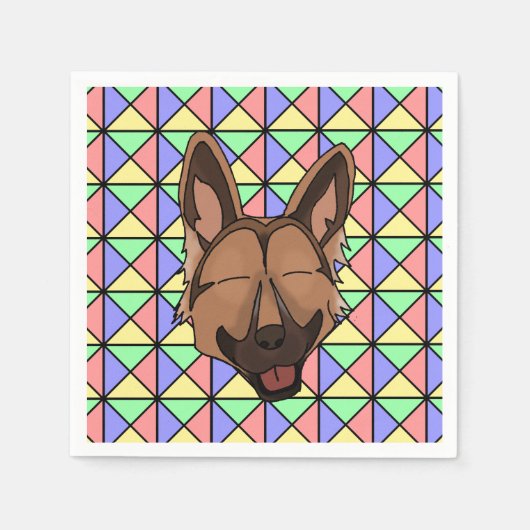 Welpe Party Napkins - Deutscher Schäferhund Serviette (Vorderseite)