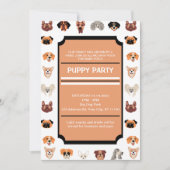 Welpe Party, neues Welpen-Party, Hund zum Geburtst Einladung (Vorderseite)