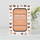 Welpe Party, neues Welpen-Party, Hund zum Geburtst Einladung (Stehend Vorderseite)