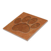Welpe Paw Imitats Terracotta Print Fliese (Seite)