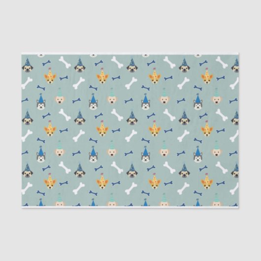 Welpe Paw-ty, Hund Birthday Party, Party Hat Seidenpapier (Vorderseite)