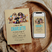 Welpe Pawty Dog Geburtstag Einladung