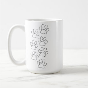Welpe Pfoten Hund druckt Papa Papa Mama guten Jung Kaffeetasse