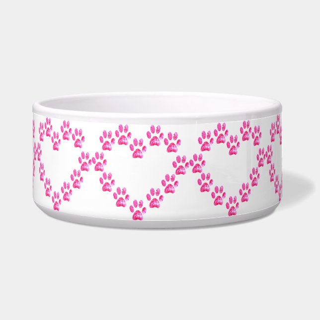 Welpe Pfoten Hund druckt Papa Papa Mama guten Jung Napf (Vorderseite)