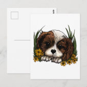 Welpe Postkarte (Vorne/Hinten)