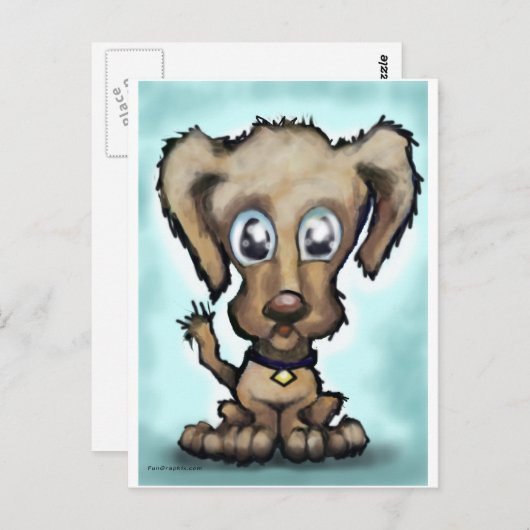 Welpe Postkarte (Vorne/Hinten)