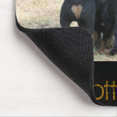 Welpe setzt Zeit drei fest Mousepad (Ecke)